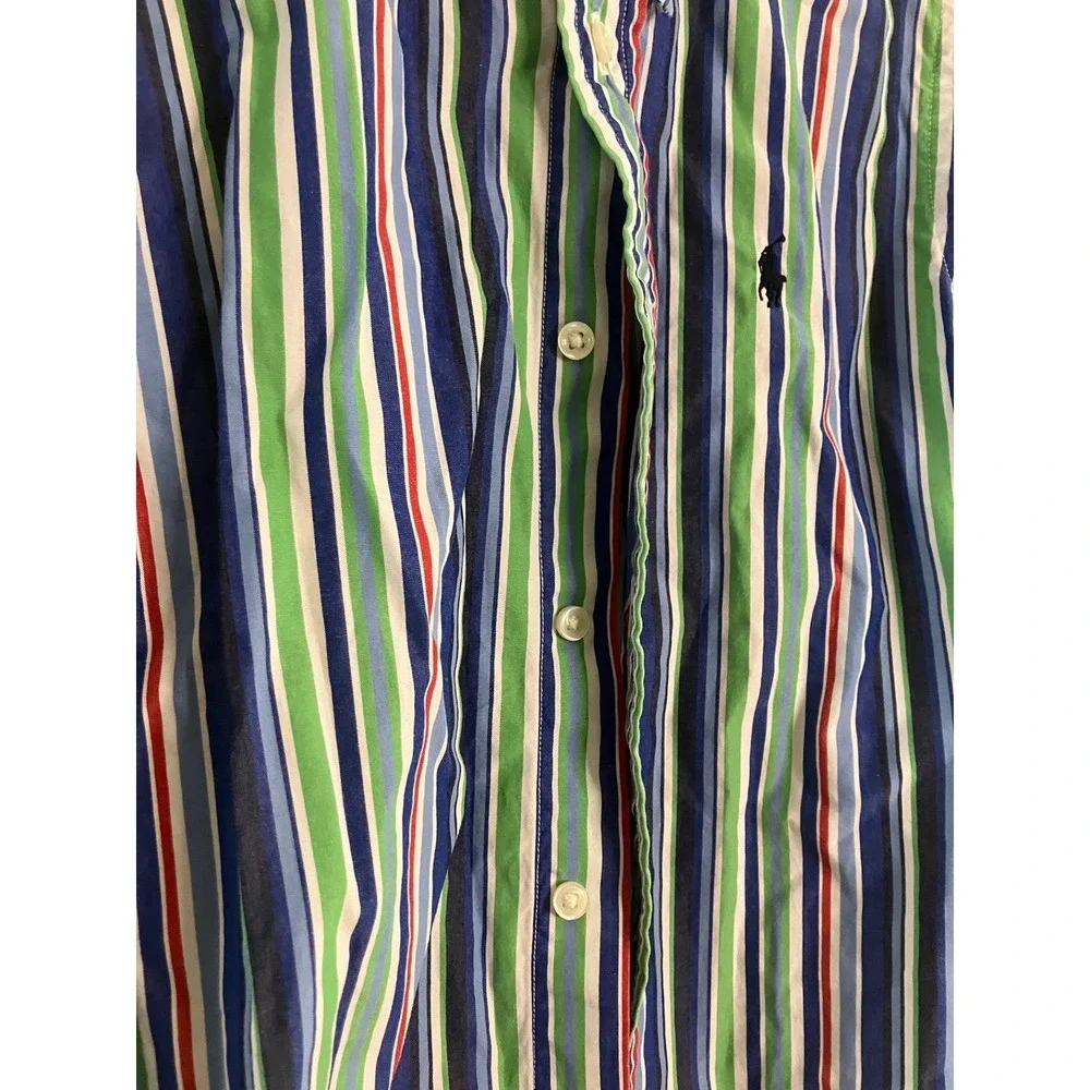 Ralph Lauren Multicolor Vertical Striped Button Up Boys Size‎ 5